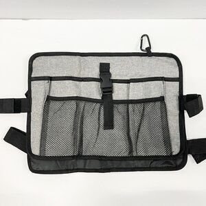 Wheelchair Bag Oxford Cloth Gray Tear Resistant Wheelchair Pouch, Waterproof Wa